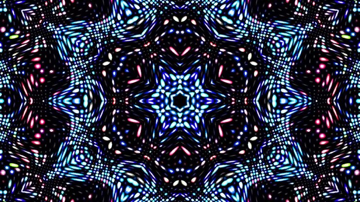 line wave motion, colorful circle shape, on a black background