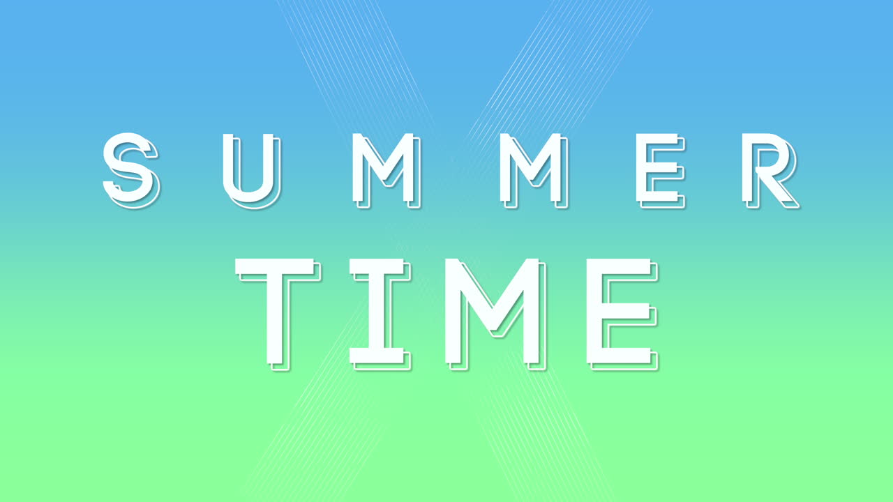 파란색과 녹색 그라데이션에 여름 시간