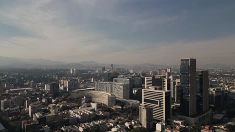 Polanco,-Mexico-City-from-the-sky,-aerial-view