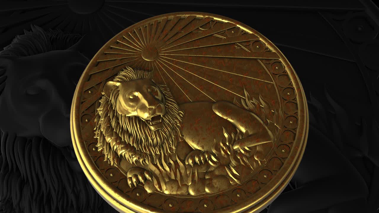 - leo signos del zodiaco círculo de oro animación