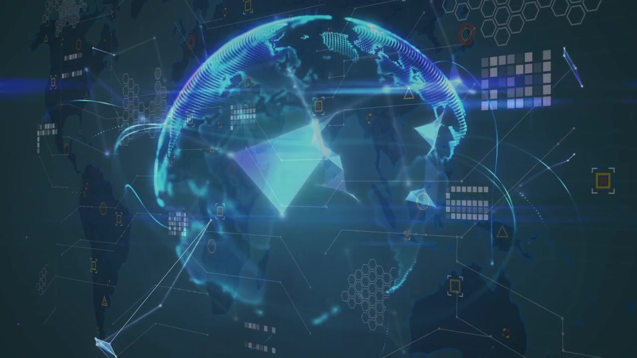 Animation of data processing over spots
