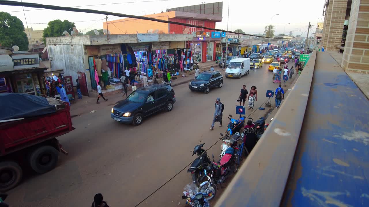 Busy Street Scene in an African City