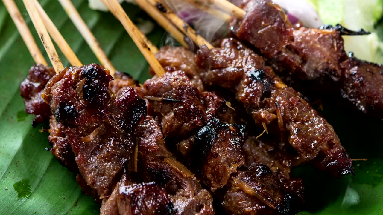 Malaysian satay footage