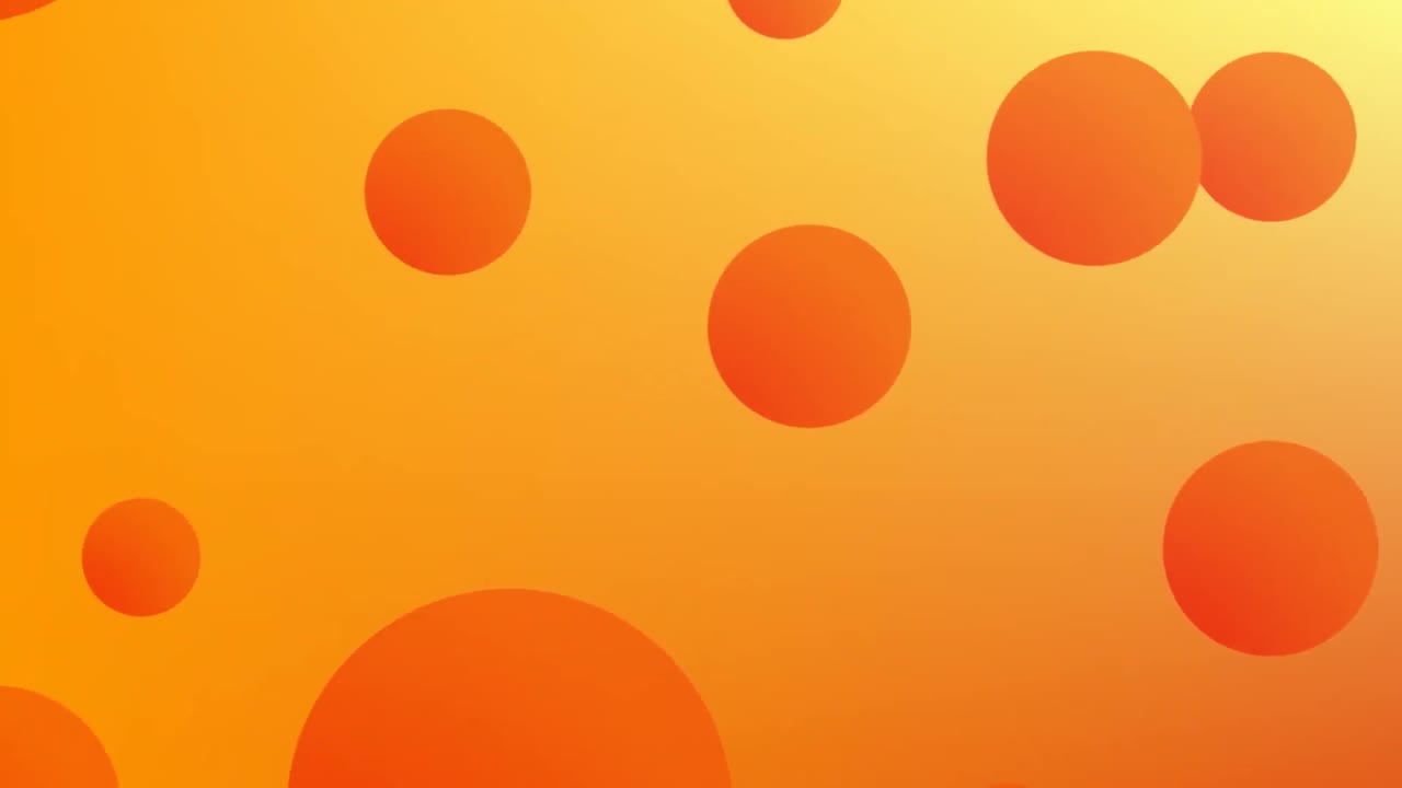 Premium Stock Video - Animation Of Shapes Moving And Spots Over Orange 