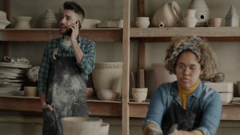 potters in a workshop