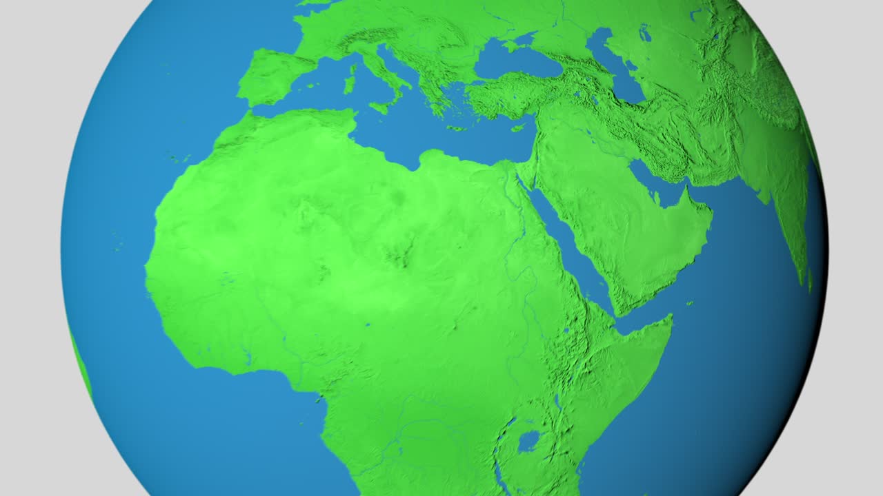 팔레스타인의 3d 지도로 확대