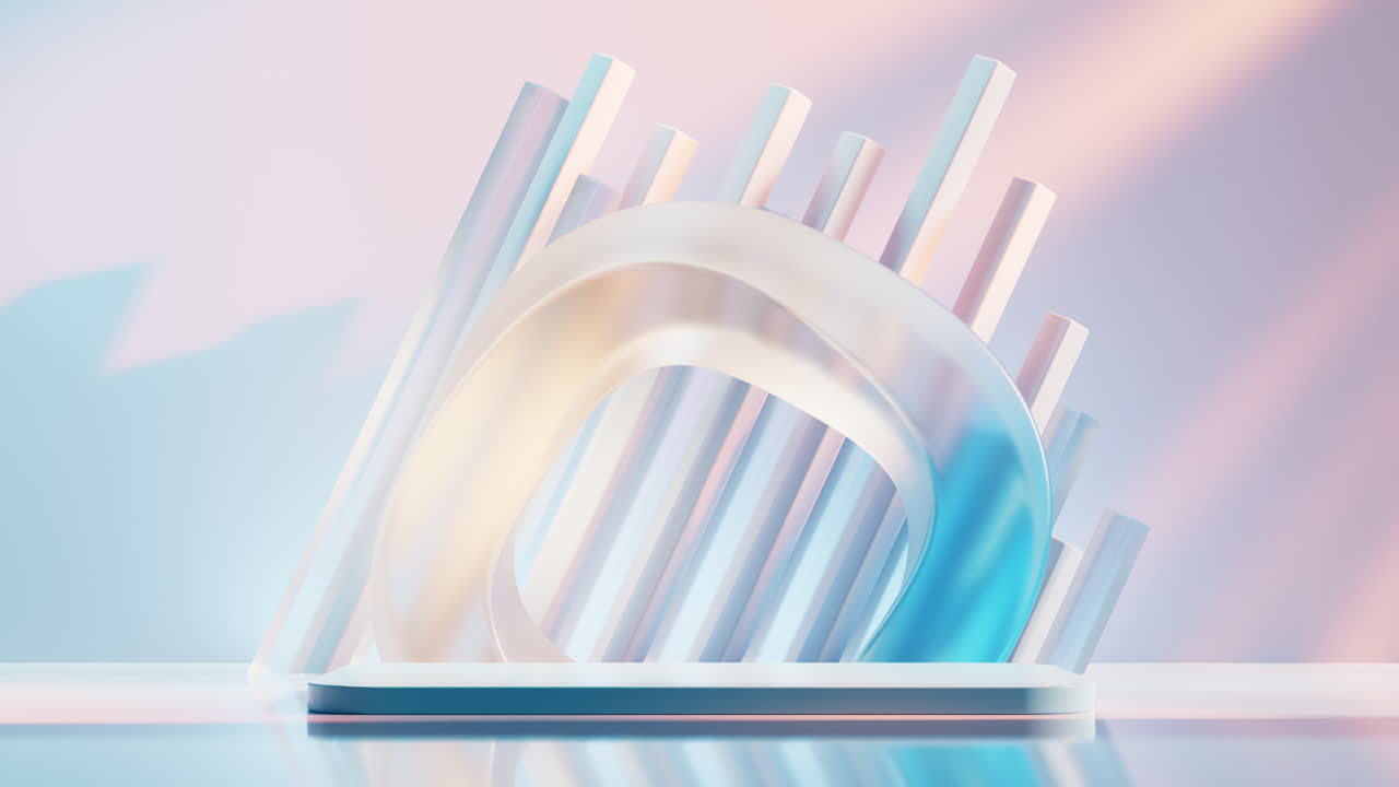 크리에이티브 곡선 기하학, 3d 렌더링