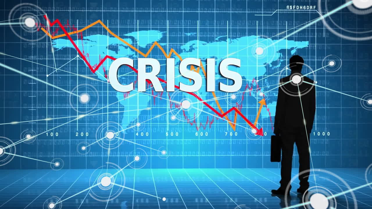 危機アニメーション - 金融データと世界地図