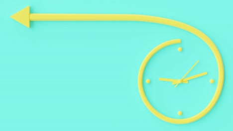 movimiento del reloj el comienzo del tiempo 08.00 correr rápido a 12.00.