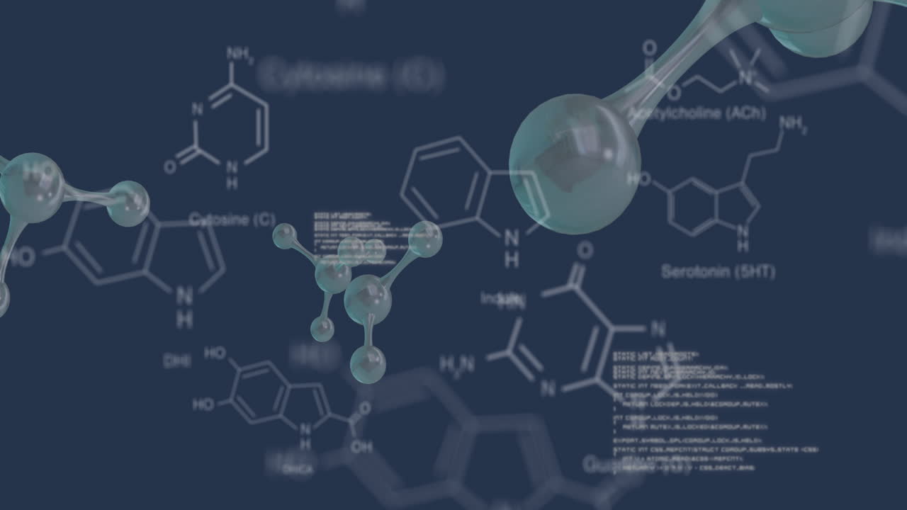 데이터 프로세싱을 통해 화학 공식의 애니메이션