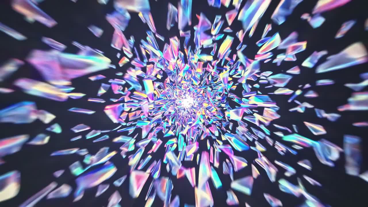 Colorful abstract holographic light burst