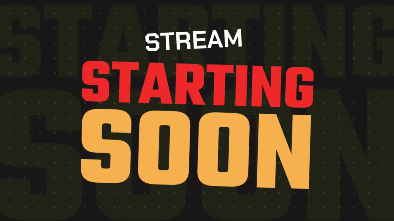 Livestream stream starting soon twitch kick broadcast intro introduction coming soon animated text animation countdown