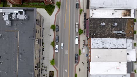 fenton michigan aerial drone straight down and mioving forward