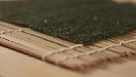 close up of a nori sheet