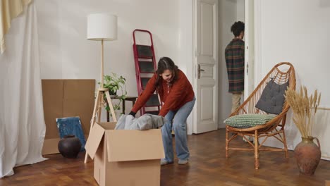 people moving into a new home
