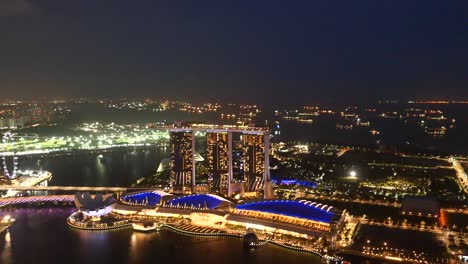 marina bay sands at night