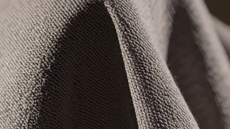 close-up of gray fabric texture
