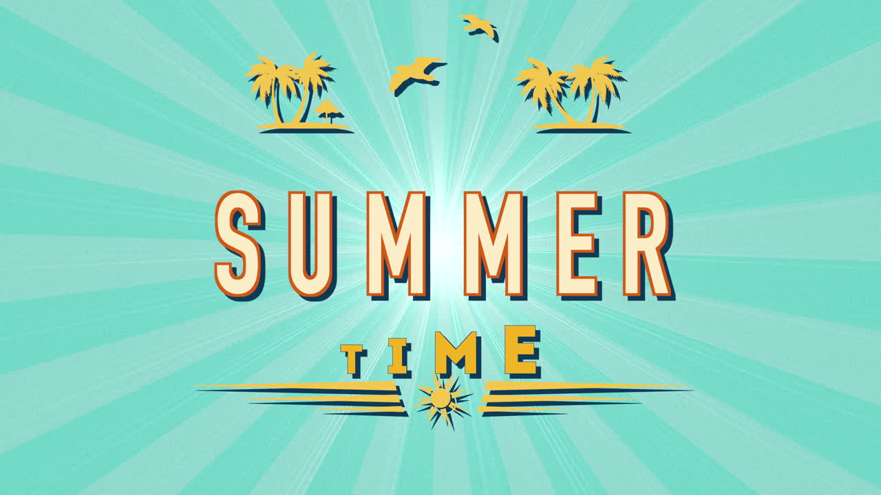 날아다니는 새 들 과 해 가 지는 열대  ⁇  나무 들 과 함께 여름