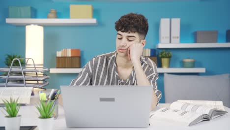 the bored student is thoughtful.