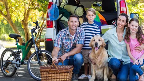 Animación-De-Un-Lindo-Perro-Labrador-Con-Una-Feliz-Familia-Caucásica