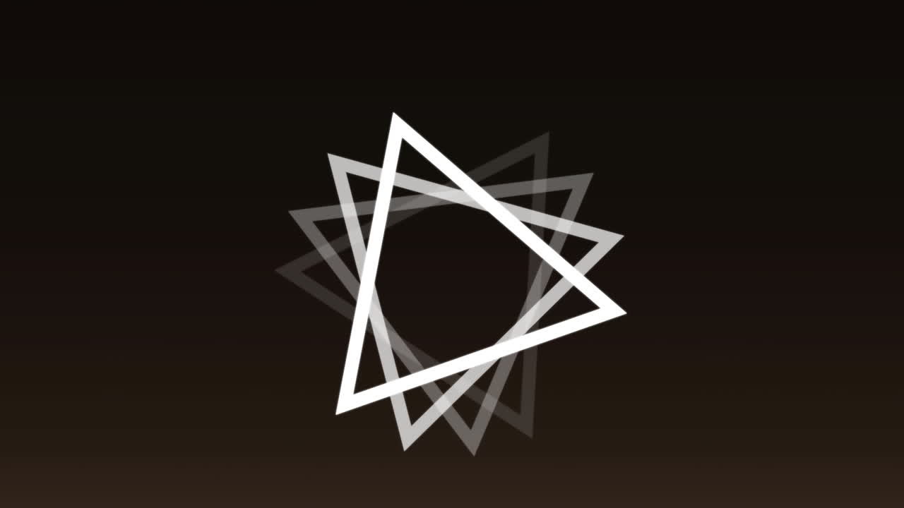 animación de triángulos blancos sobre un fondo negro