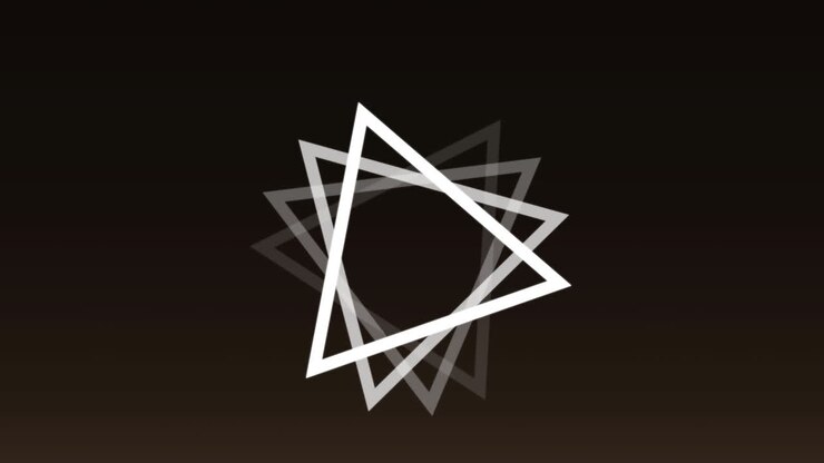 Animation of white triangles on black backrgound