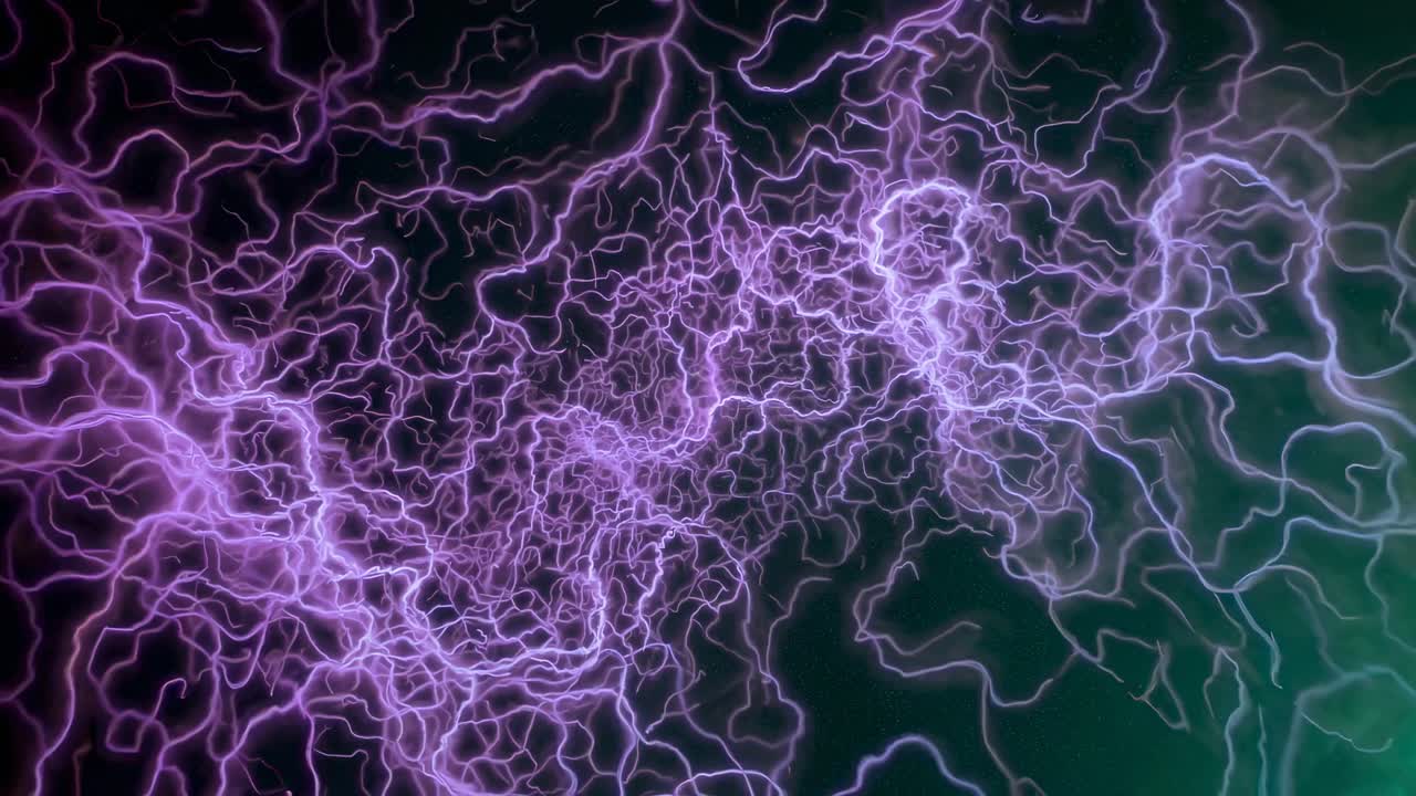 Abstract video of purple electric waves from a top-down angle, creating a dynamic, energetic visual