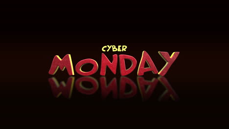 Tonos-Caprichosos:-Texto-De-Dibujos-Animados-Del-Cyber-Monday-En-Degradado