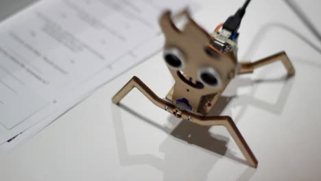Spider robot. Funny robot toy spider. Robotic technology concept