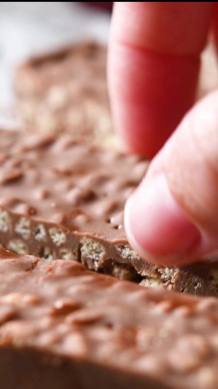 Traditional pieces of delicious Christmas chocolate nouga