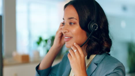 call center woman, headset microphone