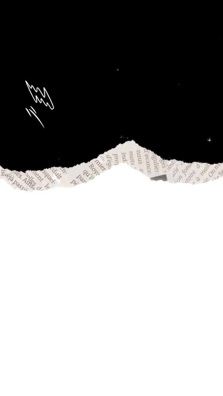 Torn Paper Transition Revealing Black and White Backgrounds