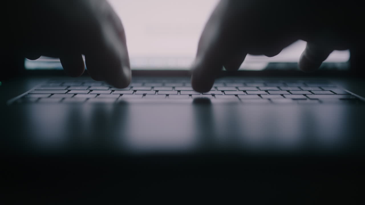 Typing on a Laptop Keyboard