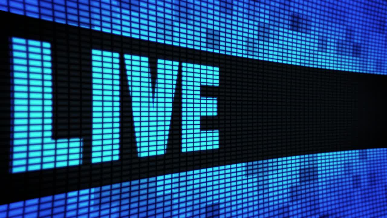 Live på LED-skærm