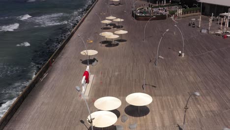 tel aviv coastal promenade with carousel and beachfront