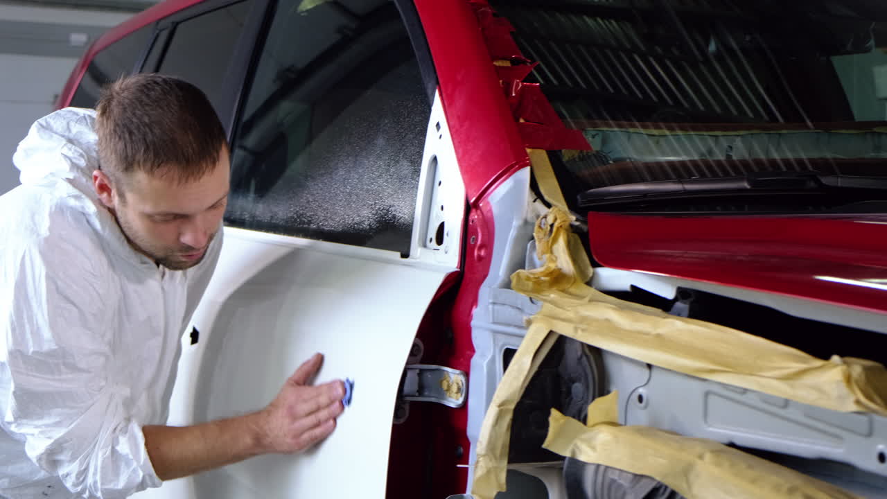 reparación de carrocería en curso