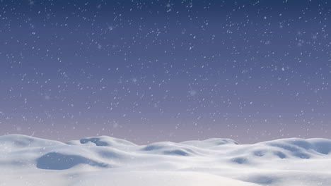 animation of snow falling over christmas winter scenery background