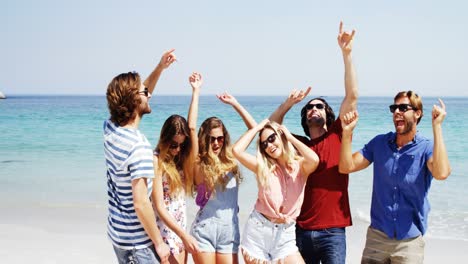 friends enjoying together at beach