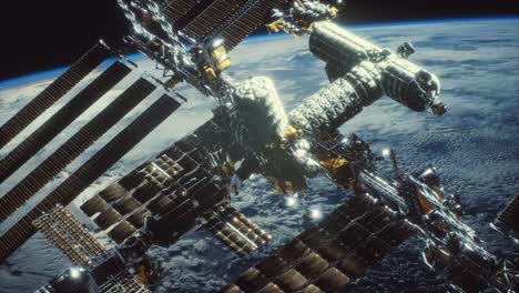 international space station. elements of this image furnished by nasa