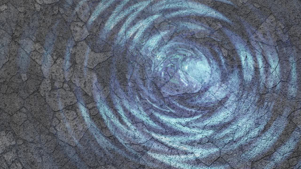 remolino negro abstracto sobre un fondo texturizado