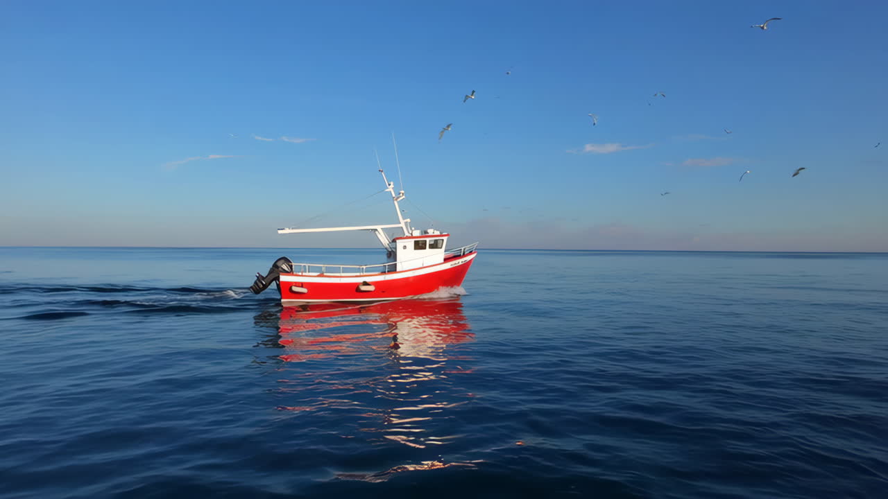 Barca da pesca sull'oceano