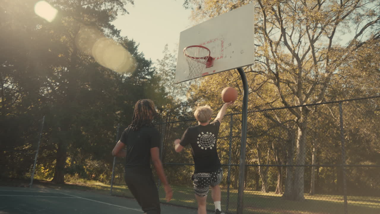 Basketball Game in a Park