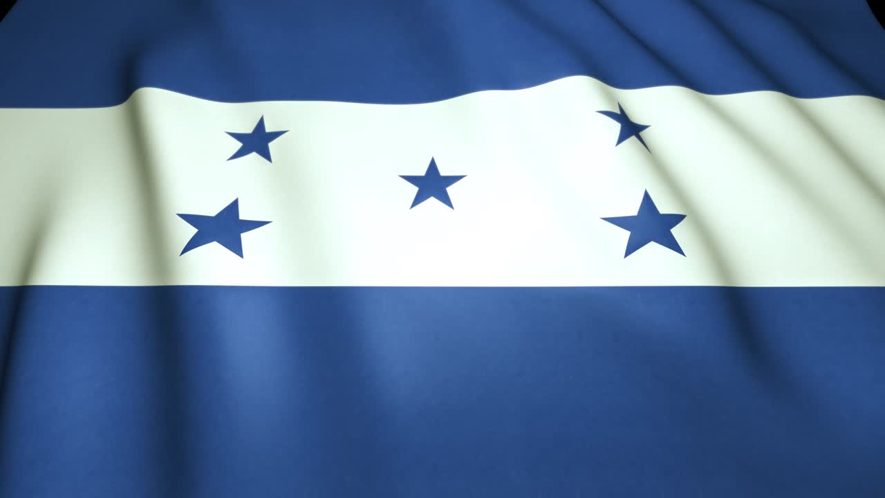 agitando una bandera realista de honduras en 4k, animación en bucle