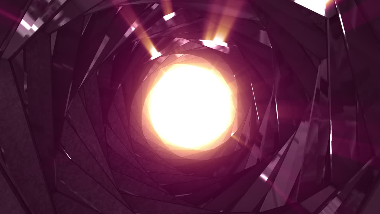 꿈이나 산업 또는 기계 내부 역학을 묘사하는 나선형 또는 터널에 의한 비행 개념의 3d 렌더링