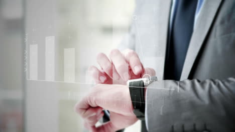 Businessman-using-his-smartwatch