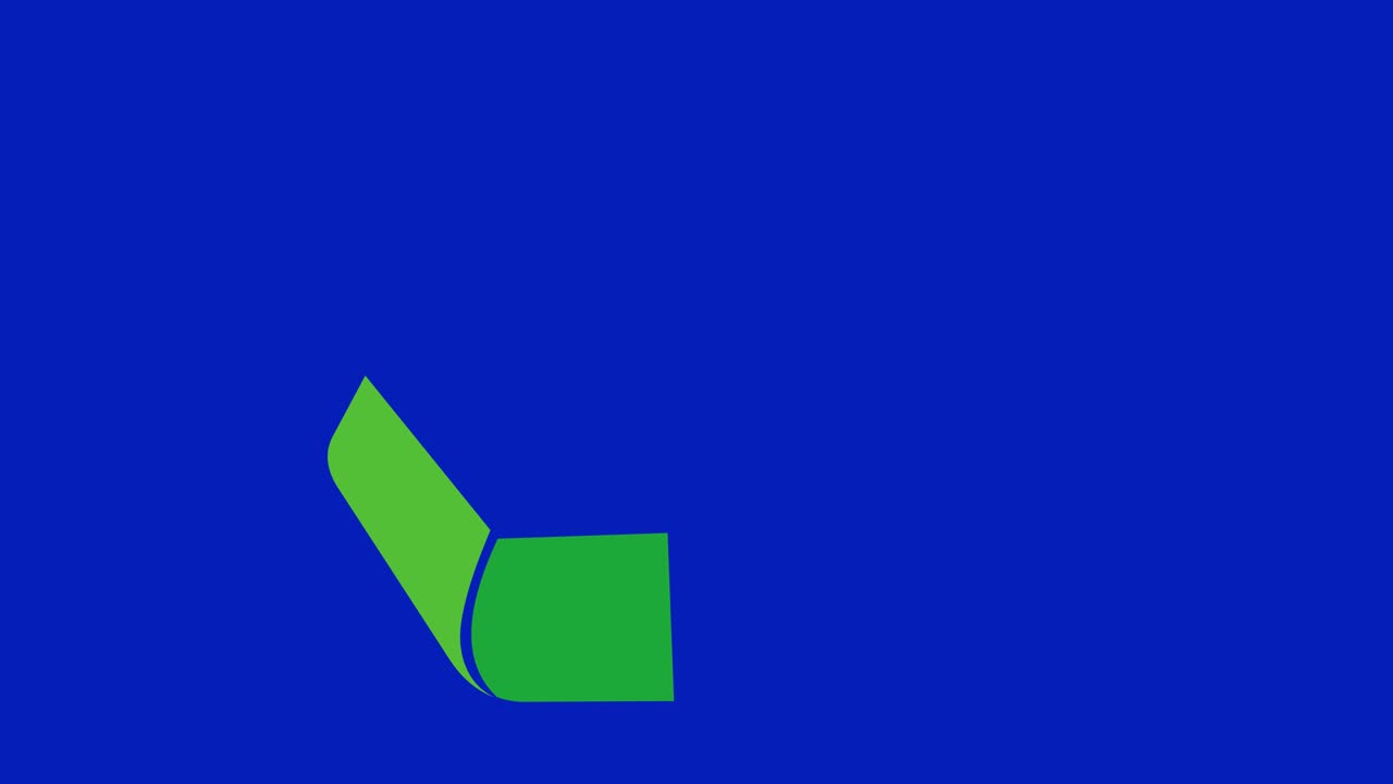 animación en bucle del icono o símbolo verde reciclado