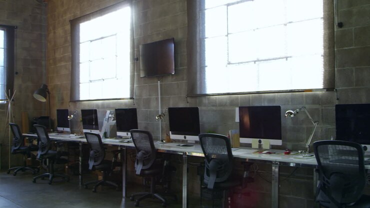 Empty Interior Of Modern Design Office Shot On R3D