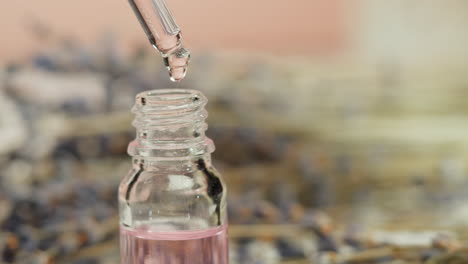 lavender essential oil dropper bottle