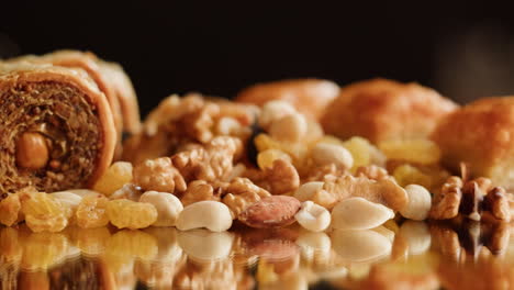 assorted baklava and nuts