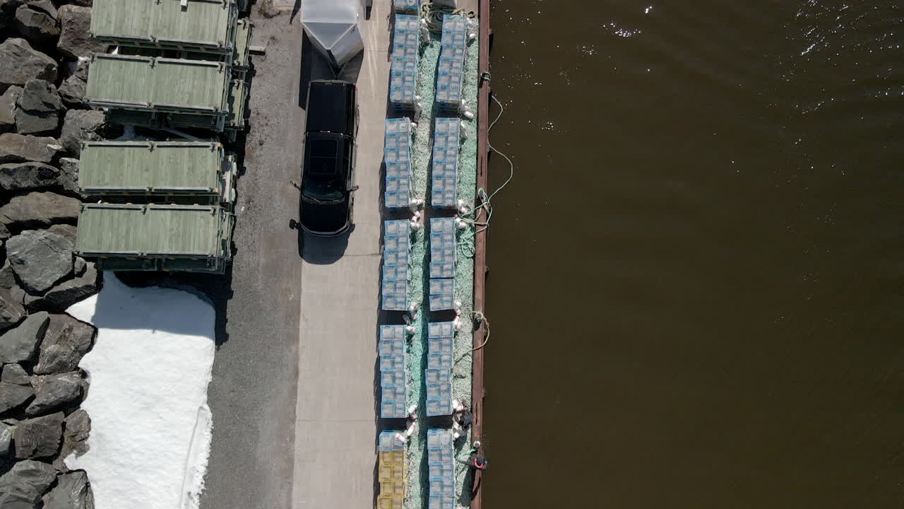 muelle de pesca de langosta en percé, québec, canadá